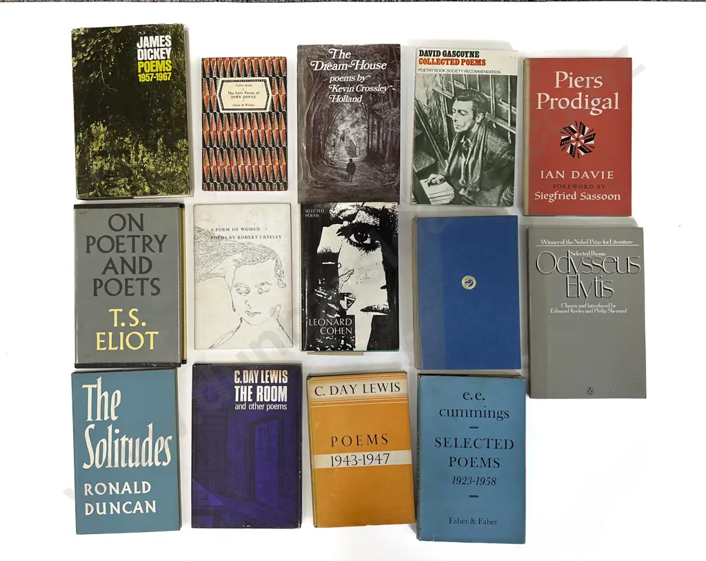 Carton Of Assorted Poetry Books Image 1++