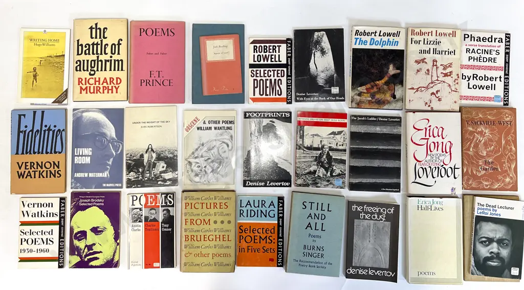 Carton Of Assorted Poetry Books Image 1++