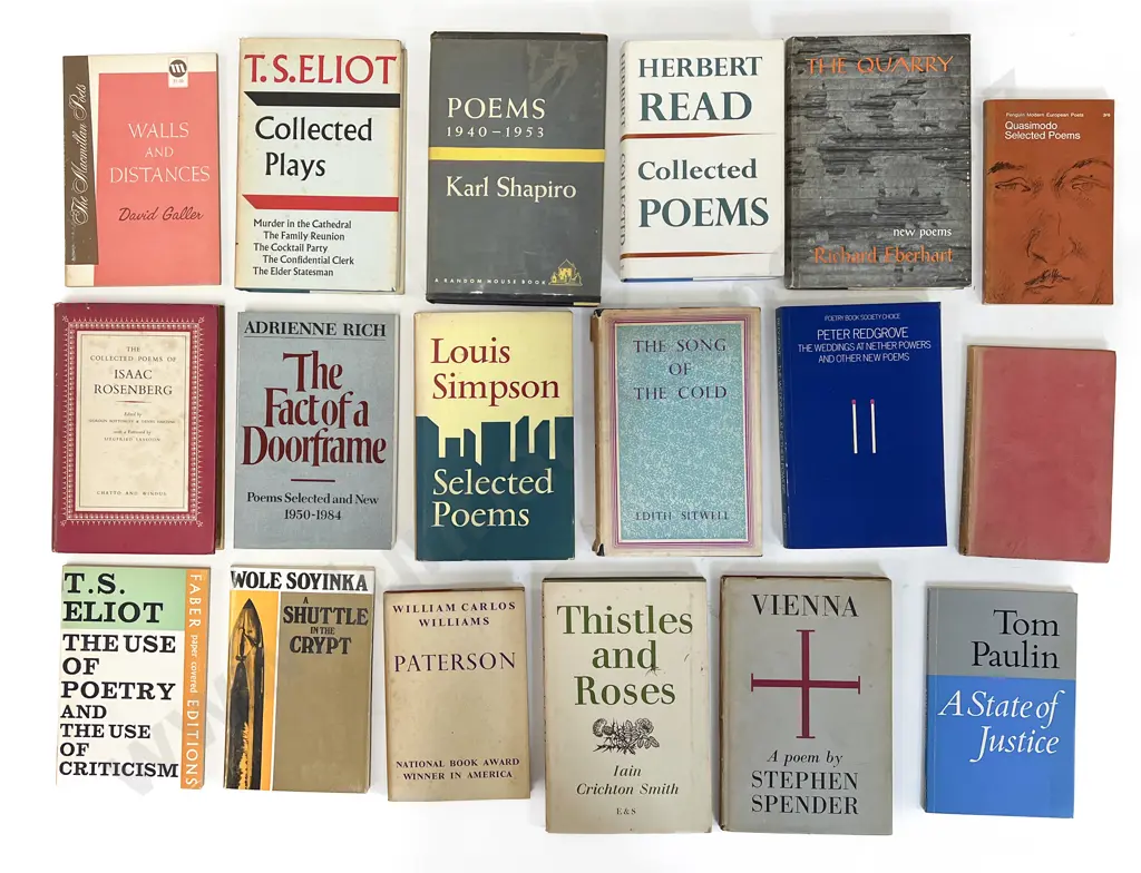 Carton Of Assorted Poetry Books Image 1++