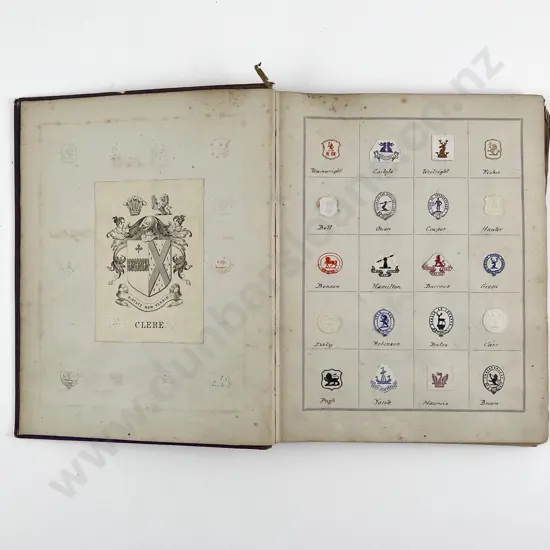 Interesting Late Vict/Edw Album Of Arms Crests & Monograms