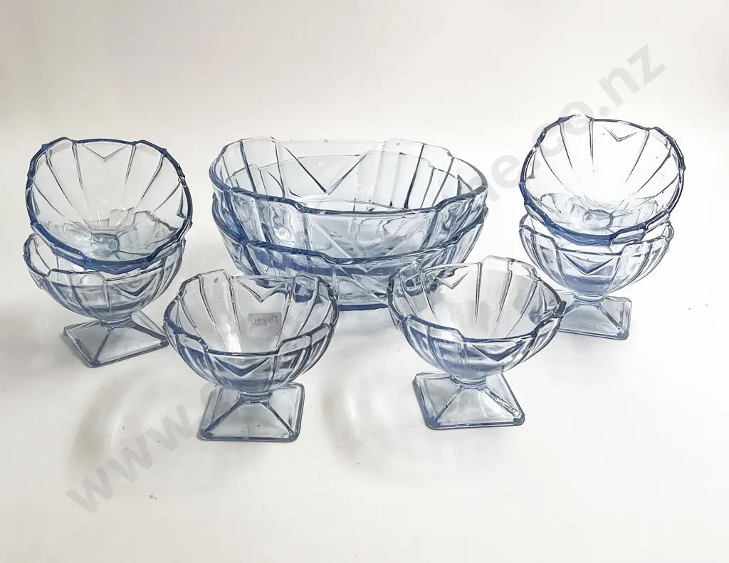 Pressed Glass Part Dessert Set Image 1++