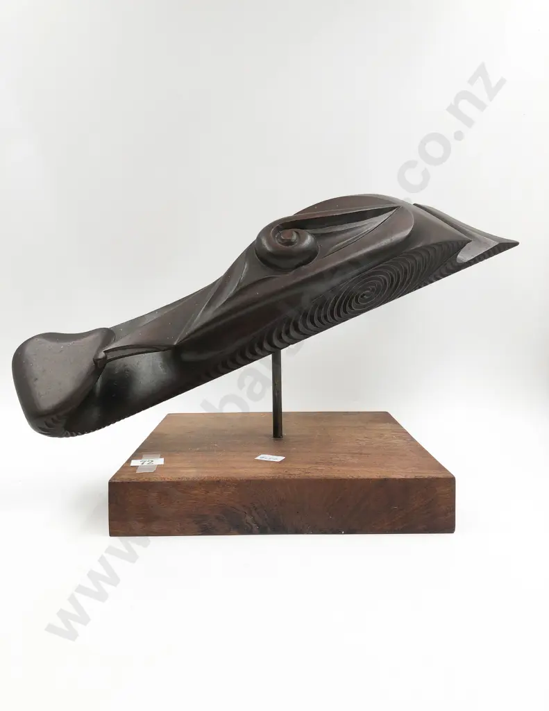 Carved Sculpture Form on Stand Image 1++