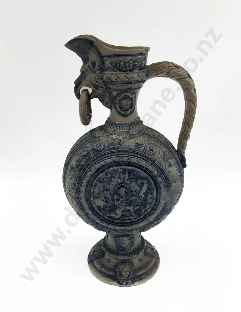 Relief Moulded Stoneware Ewer Image 1++