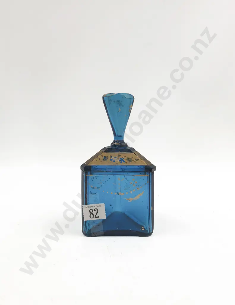 Victorian Blue Glass Scent Vase Image 1++