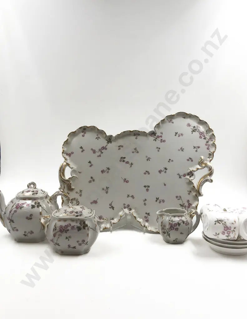 Limoges Floral Decorated Part Coffee Set Image 1++