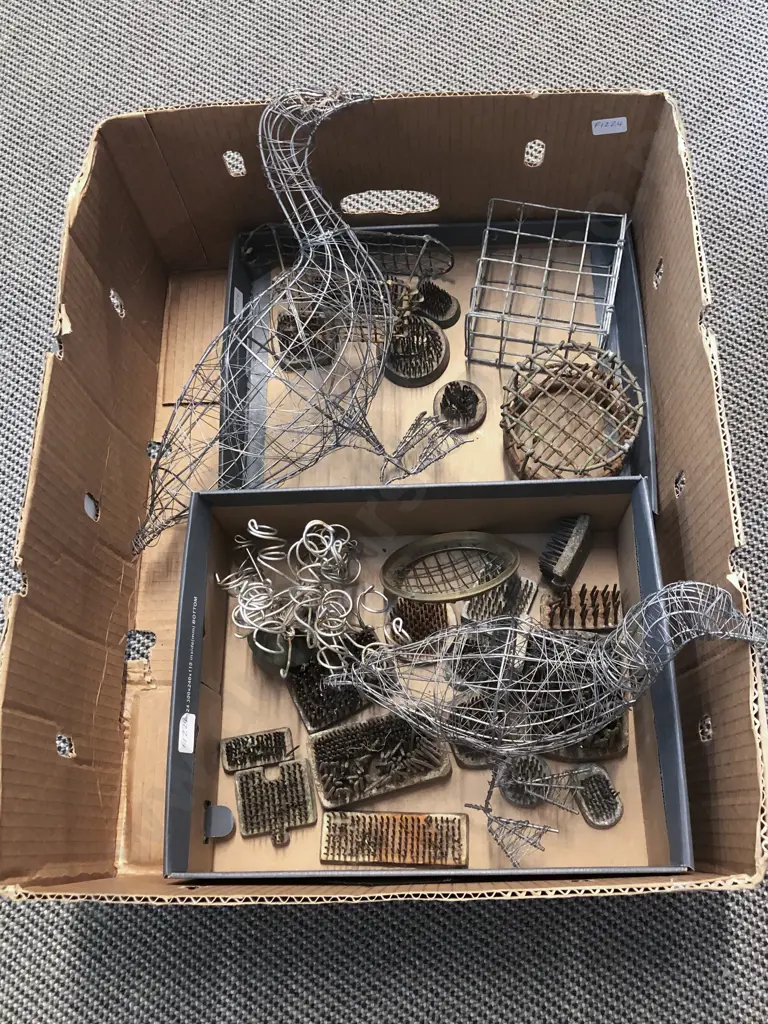 Box Qty of Assorted Wire Bird Ornaments Etc. Image 1++