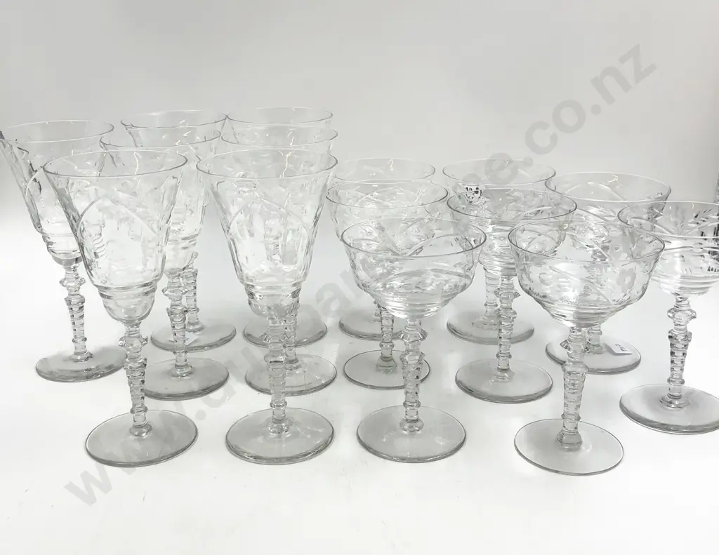 Part Set of Assorted Crystal Stemware Image 1++