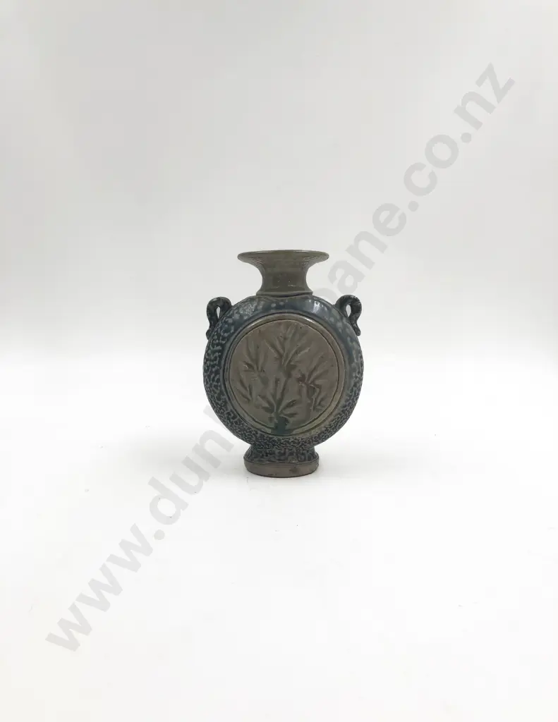 Salt Glazed Moon Flask Vase Image 1++