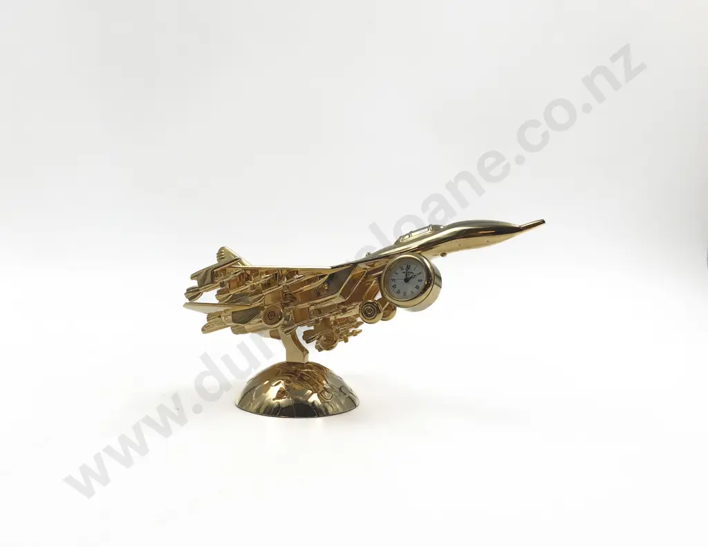 Brace Jet Plane Form Desk Clock Image 1++