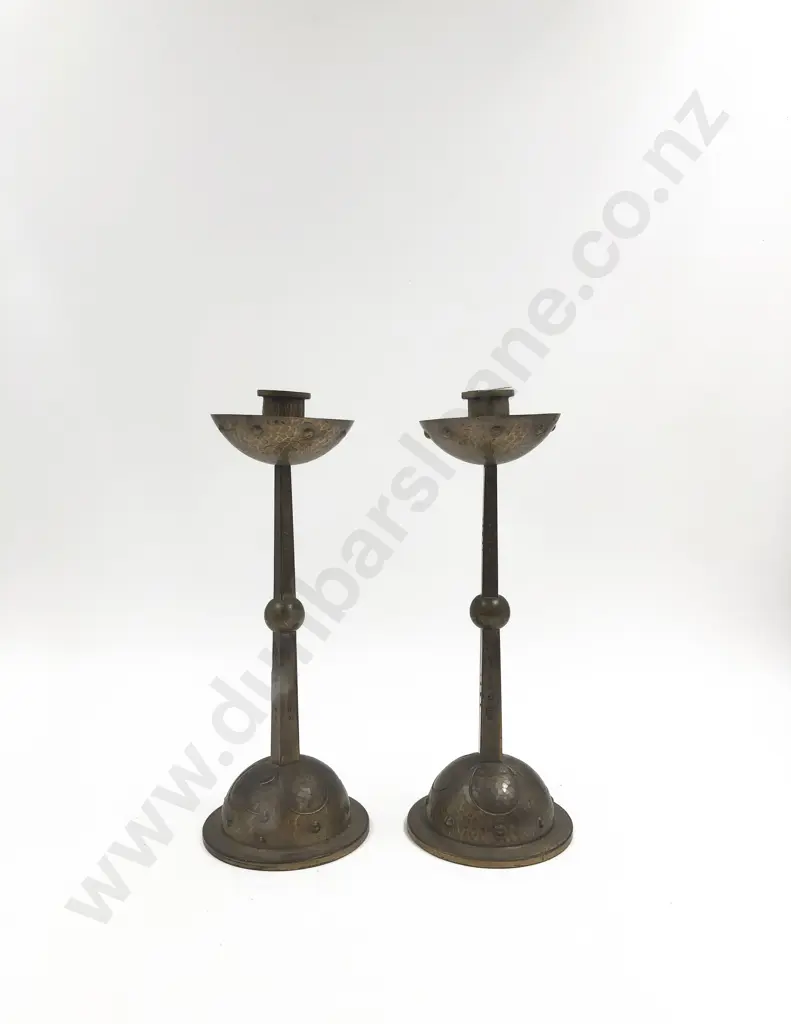 Pair of Brass Candlesticks Image 1++