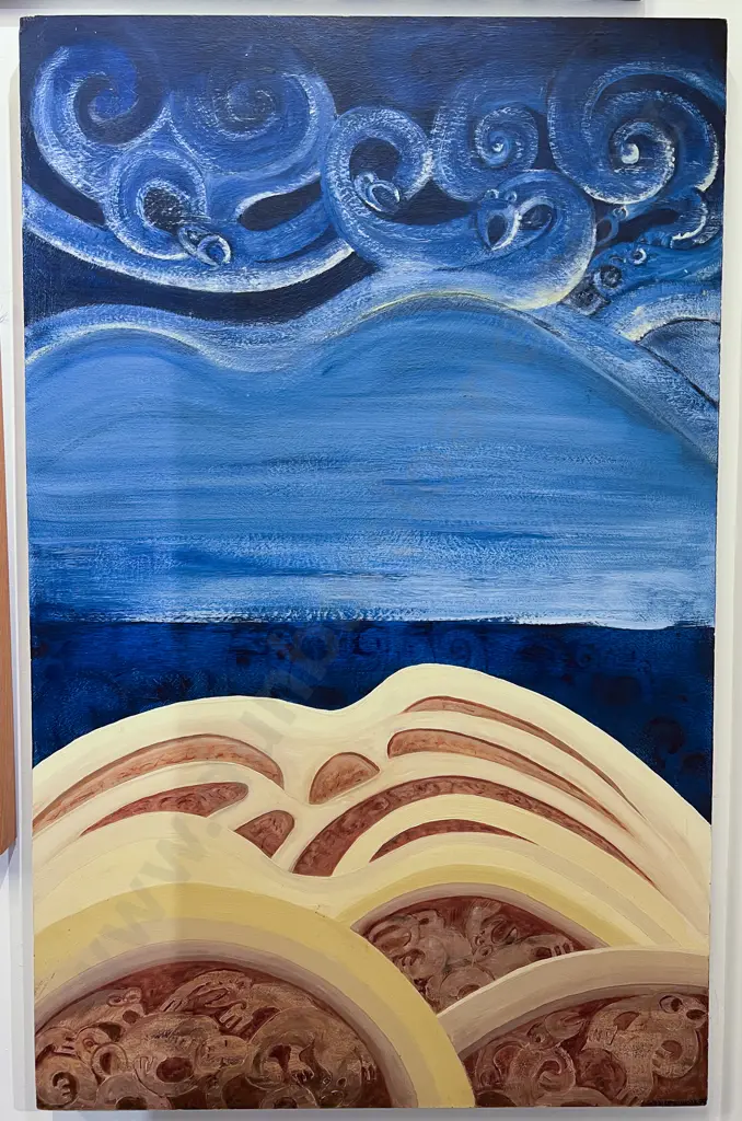 A.Wehipeihana "The Seperation of Earth & Sky" Acrylic on Board Image 1++