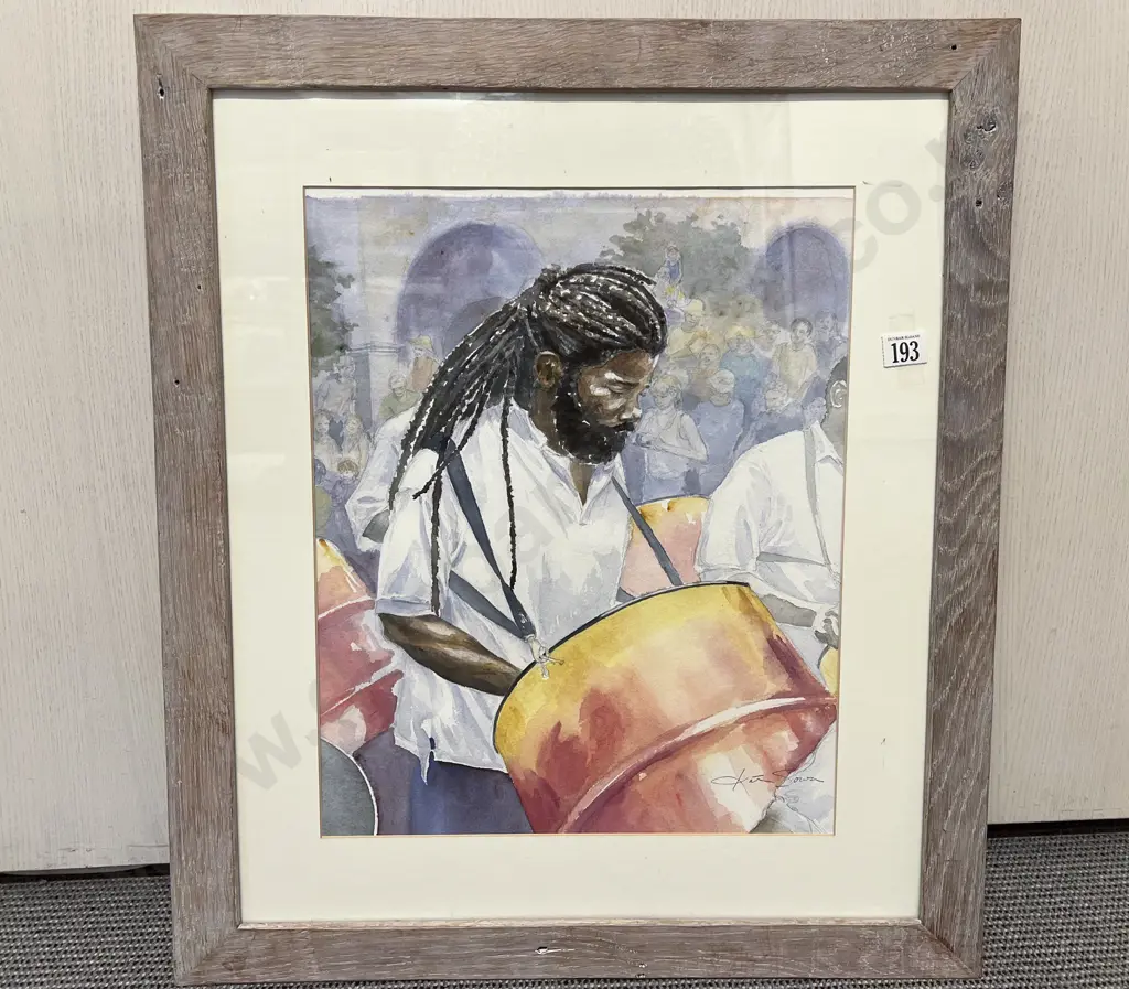 Kate Sowa - Caribbean Steel Drum Player - Watercolour Image 1++