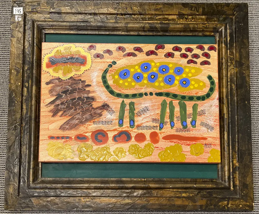 Pyeio Naive Abstract Mixed Media Image 1++