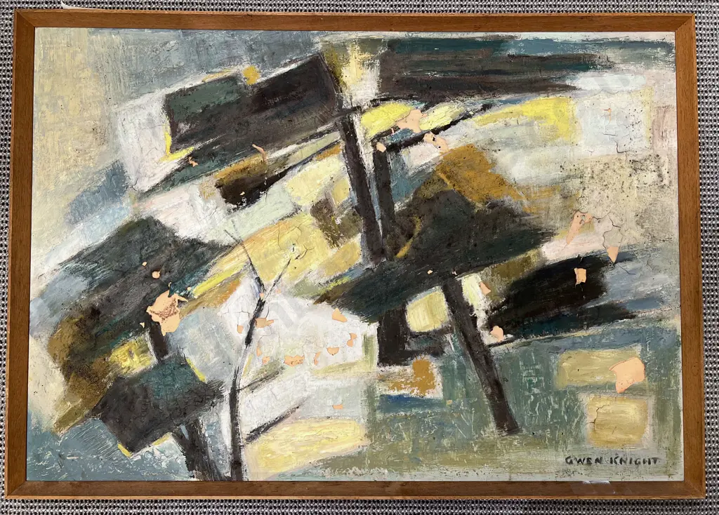 Gwen Knight Abstract Oil on Board AF Image 1++