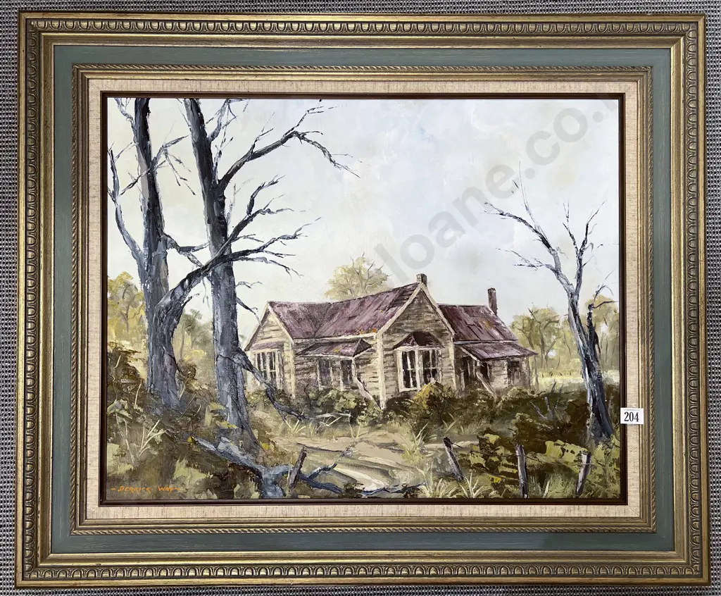Derek Way "Old Timer Taihape" Oil on Board Image 1++