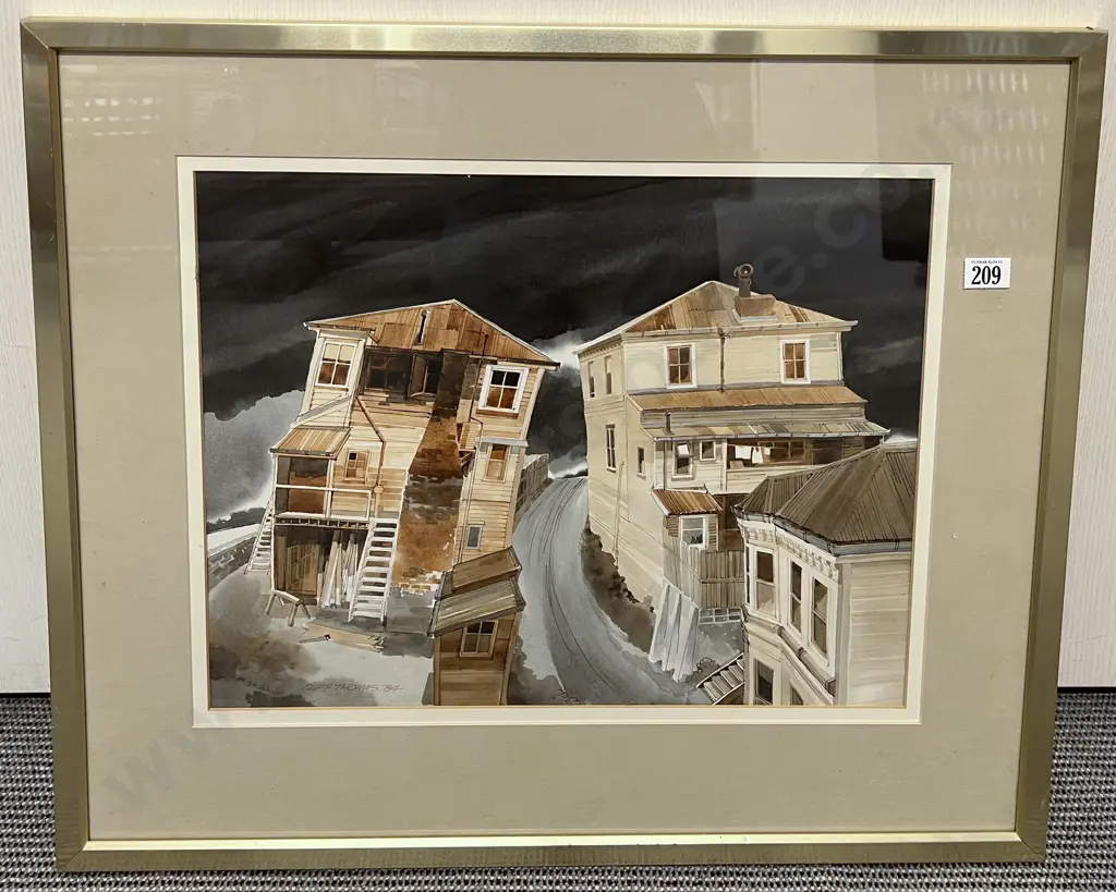 Cliff Thomas - Gossips Tinakori Road - Watercolour Image 1++
