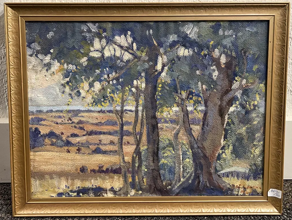 George Lewens - Through The Trees - Oil on Board Image 1++