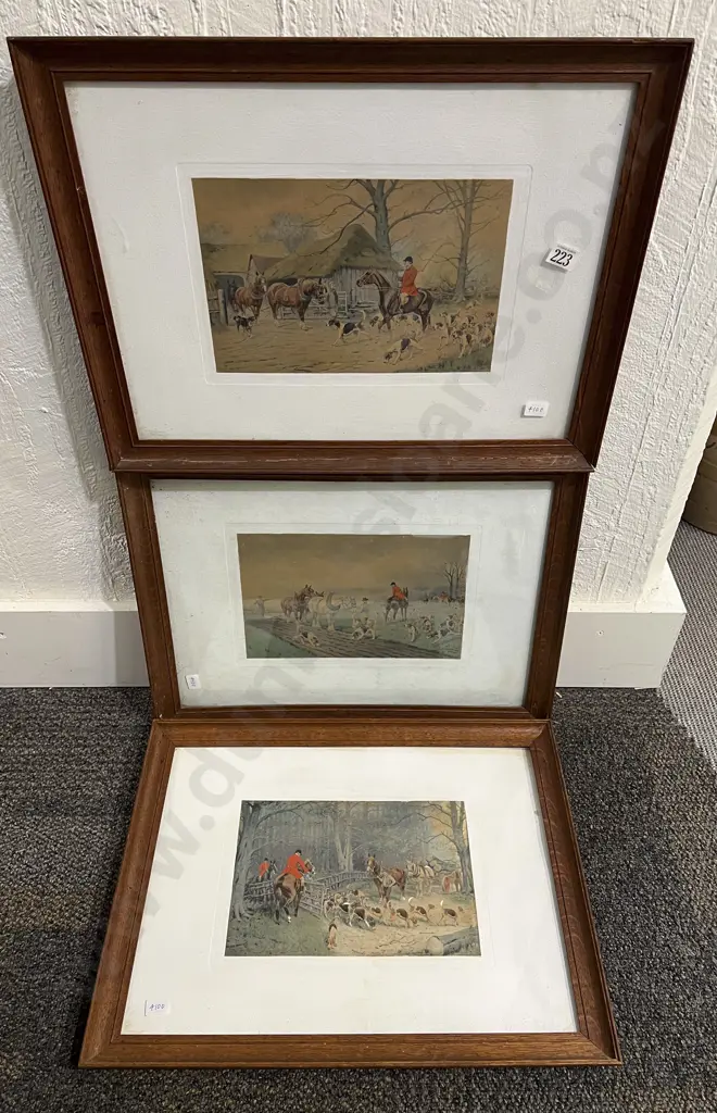 Three Vintage Hunting Prints Image 1++