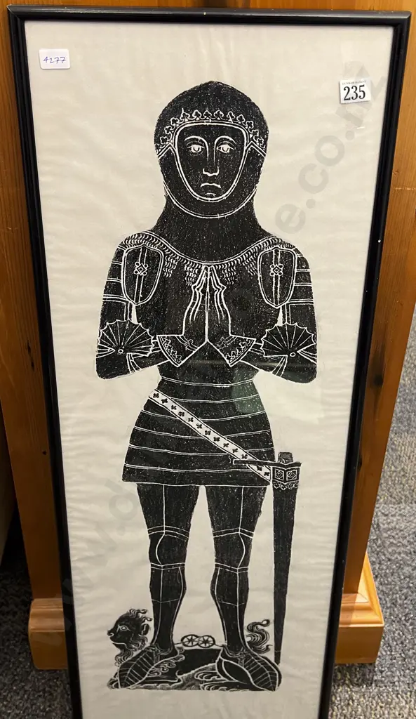 Framed Brass Rubbing Image 1++
