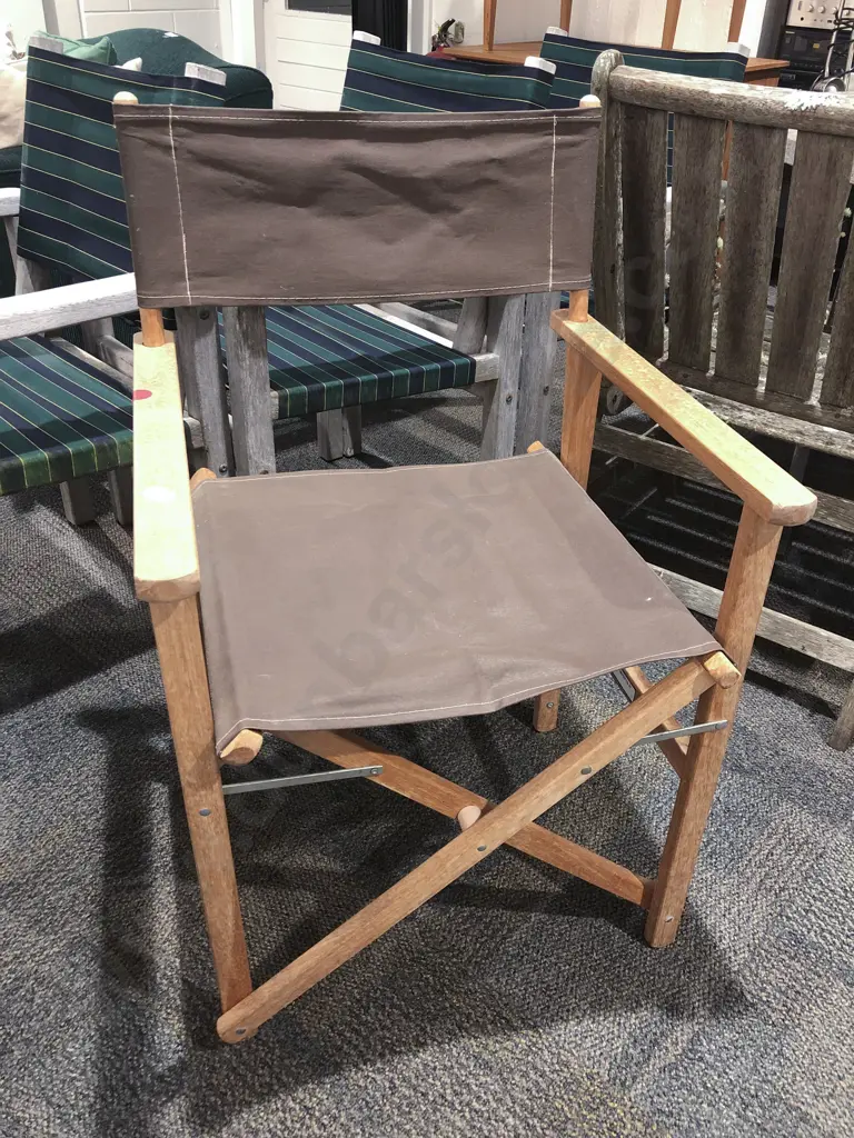 Three Assorted Side Tables together with Pine Stool and Deck Chair Image 1++