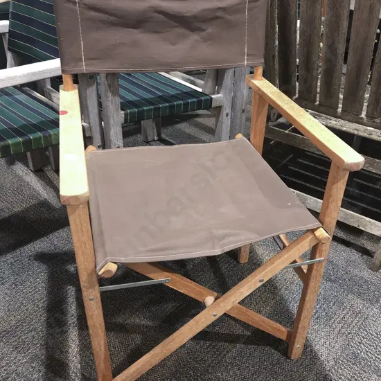 Three Assorted Side Tables together with Pine Stool and Deck Chair