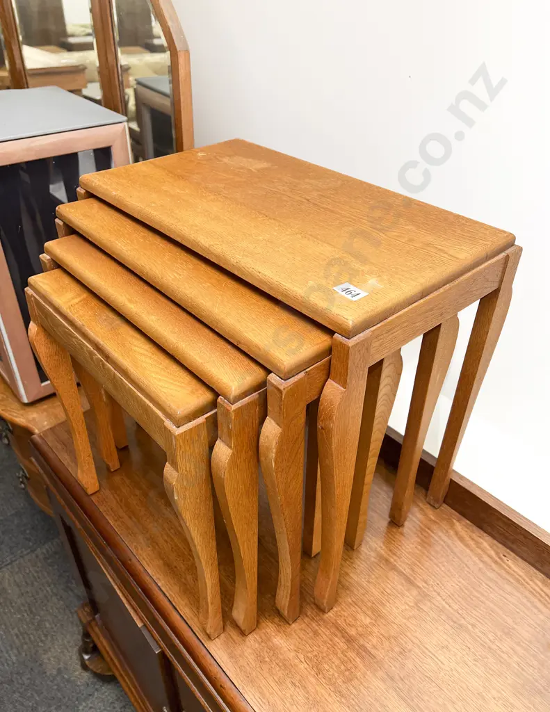 Nest of Four Oak Tables Image 1++