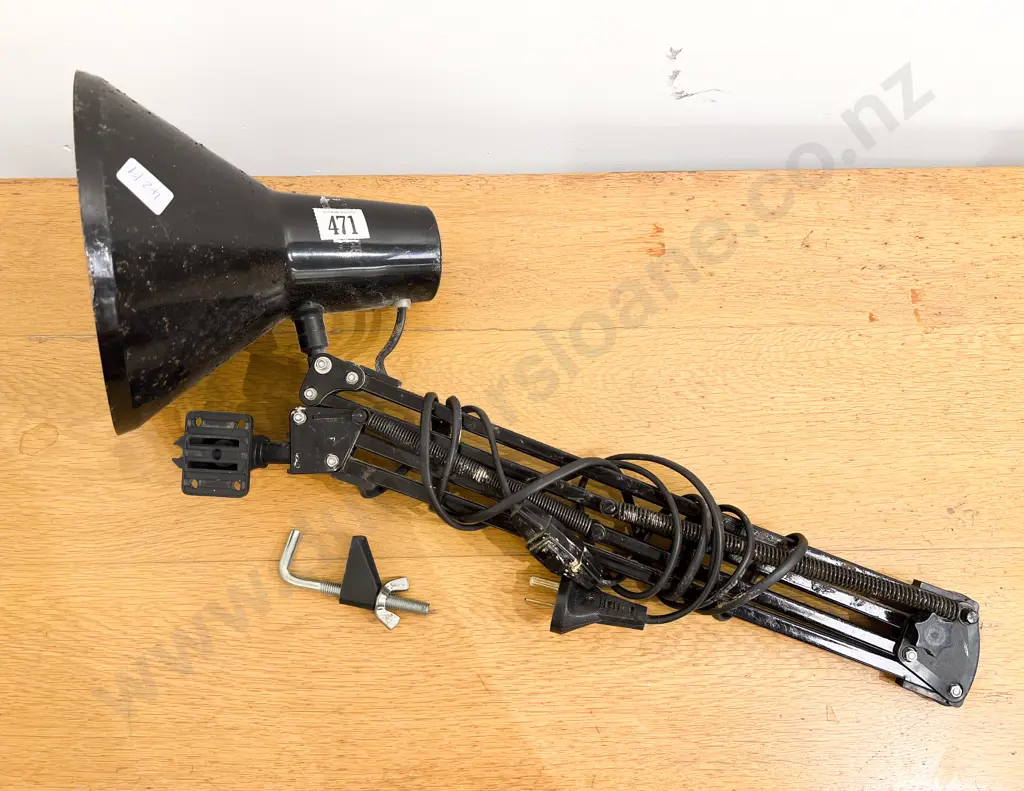 Vintage Angle Poised Clamp Lamp Image 1++