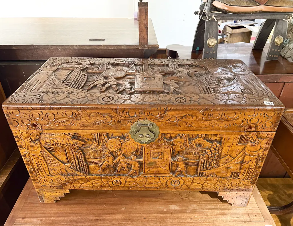 Carved Camphorwood Chest Image 1++