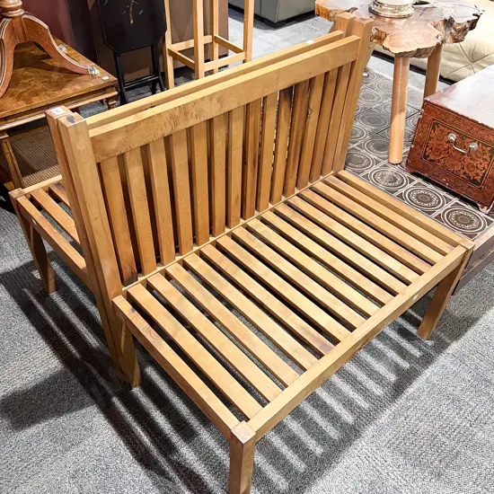 Pair of Slatted Bench Seats