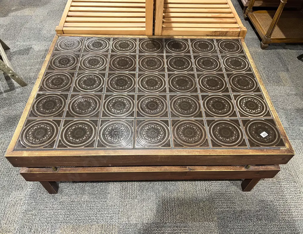 Mid 20th Century Tile Top Coffee Table Image 1++