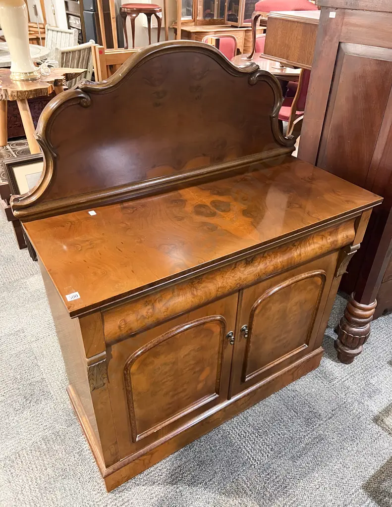 Reproduction Burr Walnut Chiffonier Image 1++