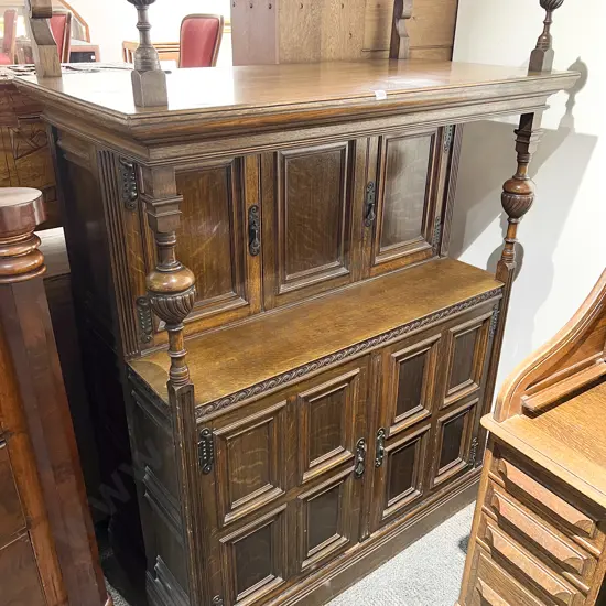 17th Century Style Oak Court Cupboard