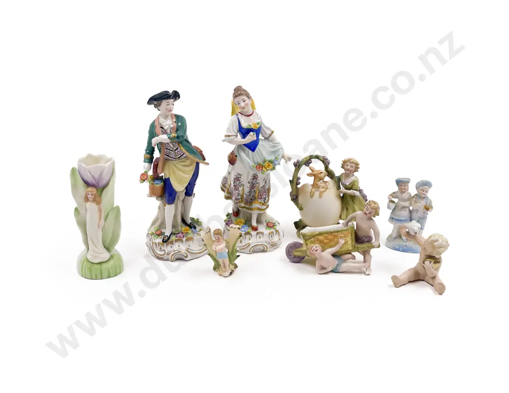 Bisque and China Fancy Figurines Image 1++