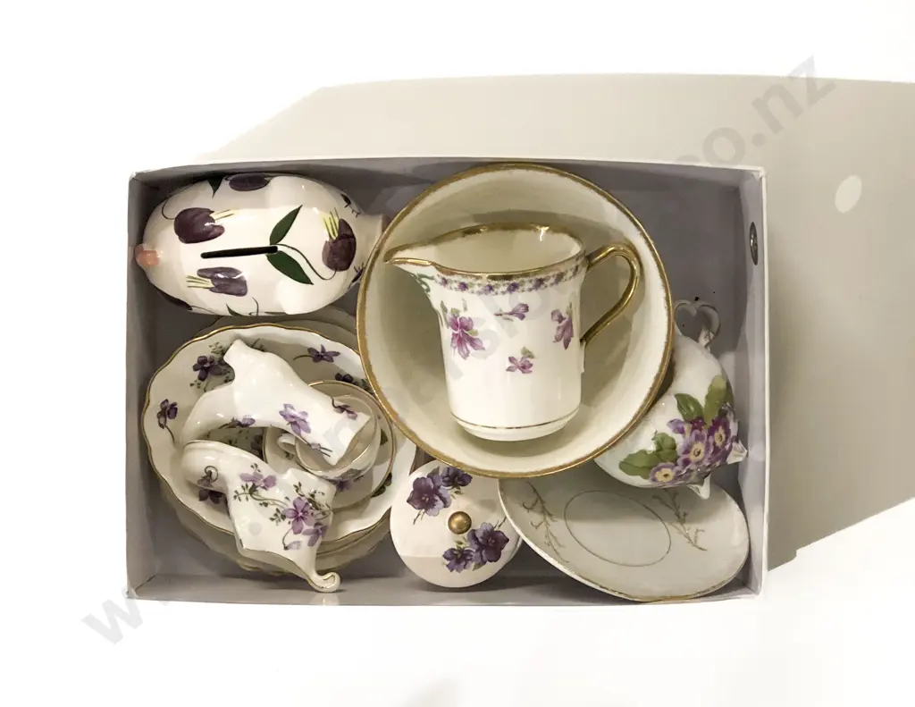 Collection of Violet Decorated Fancy China Image 1++