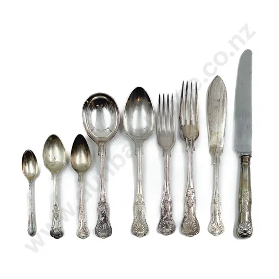 Canteen of Kings Plate Cutlery (incomplete) together with Assorted Cutlery