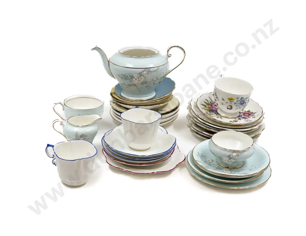 Large Qty of Assorted Ainsley Cups and Saucers Etc. Image 1++