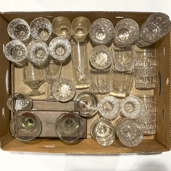Qty of Assorted Crystal and Glassware