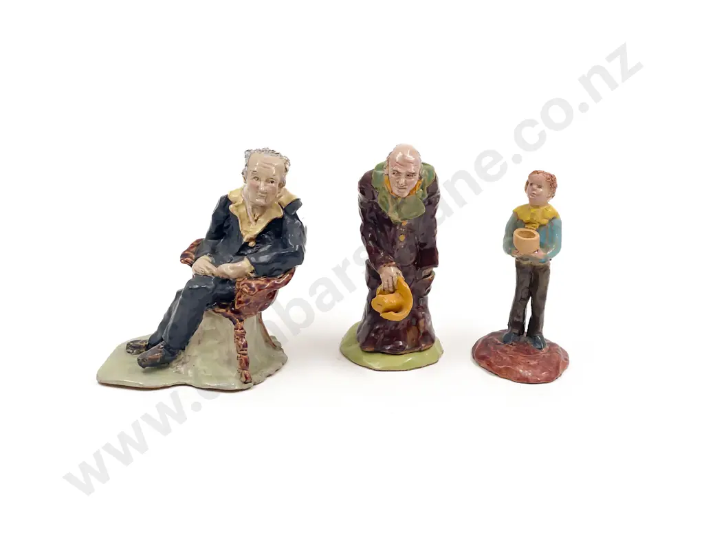 Three Assorted Glazed Pottery Figures Image 1++