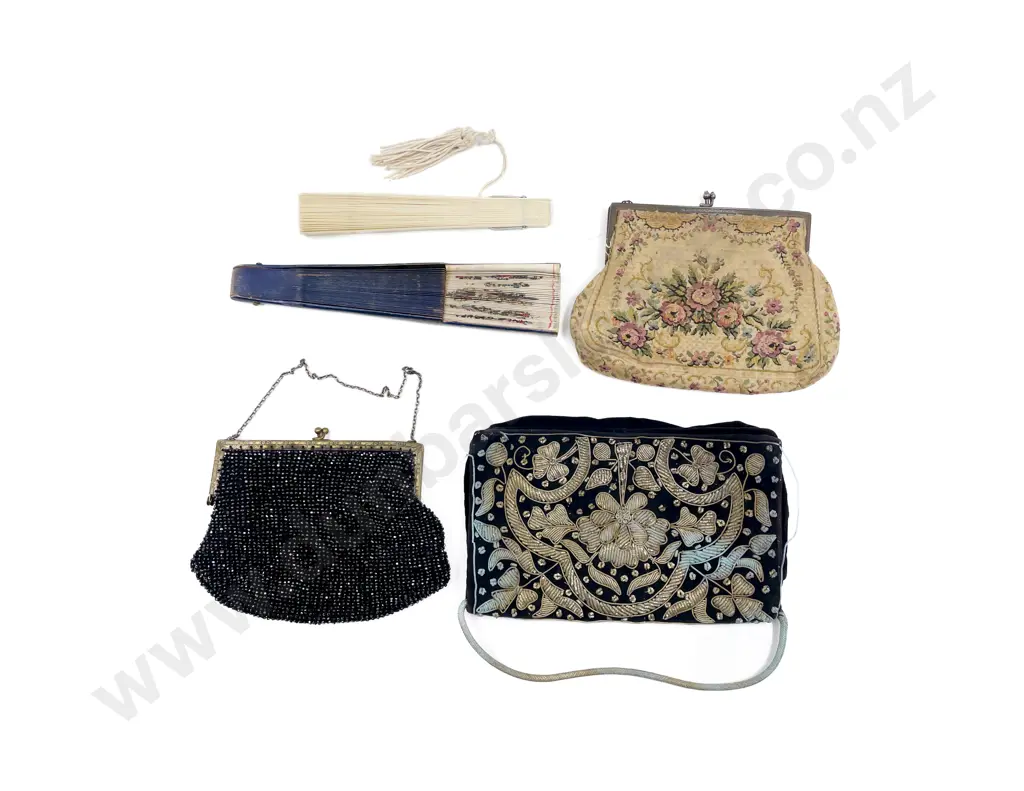 Qty of Ladies Purses with Decorative Fans Etc. Image 1++