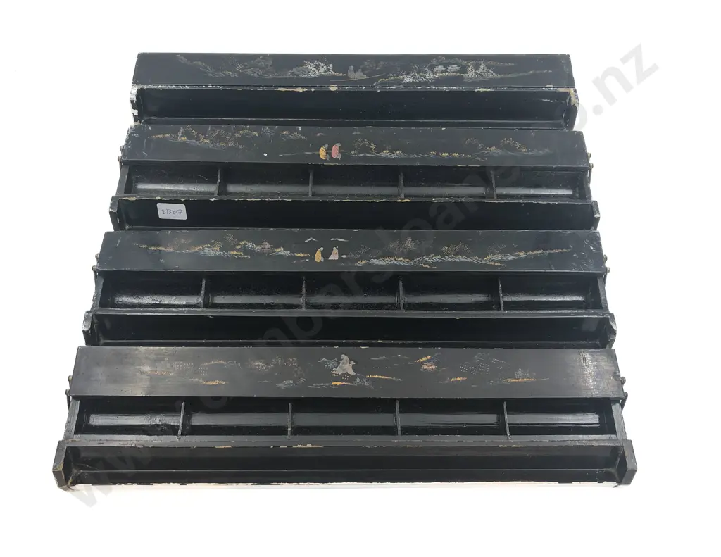 Four Vintage Mahjong Counter Holders Image 1++