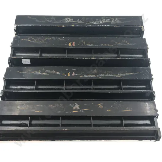 Four Vintage Mahjong Counter Holders