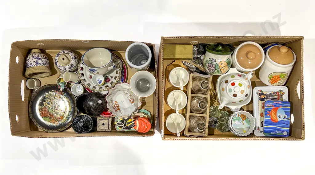 Two Boxes of Assorted China and Ornaments Etc. Image 1++