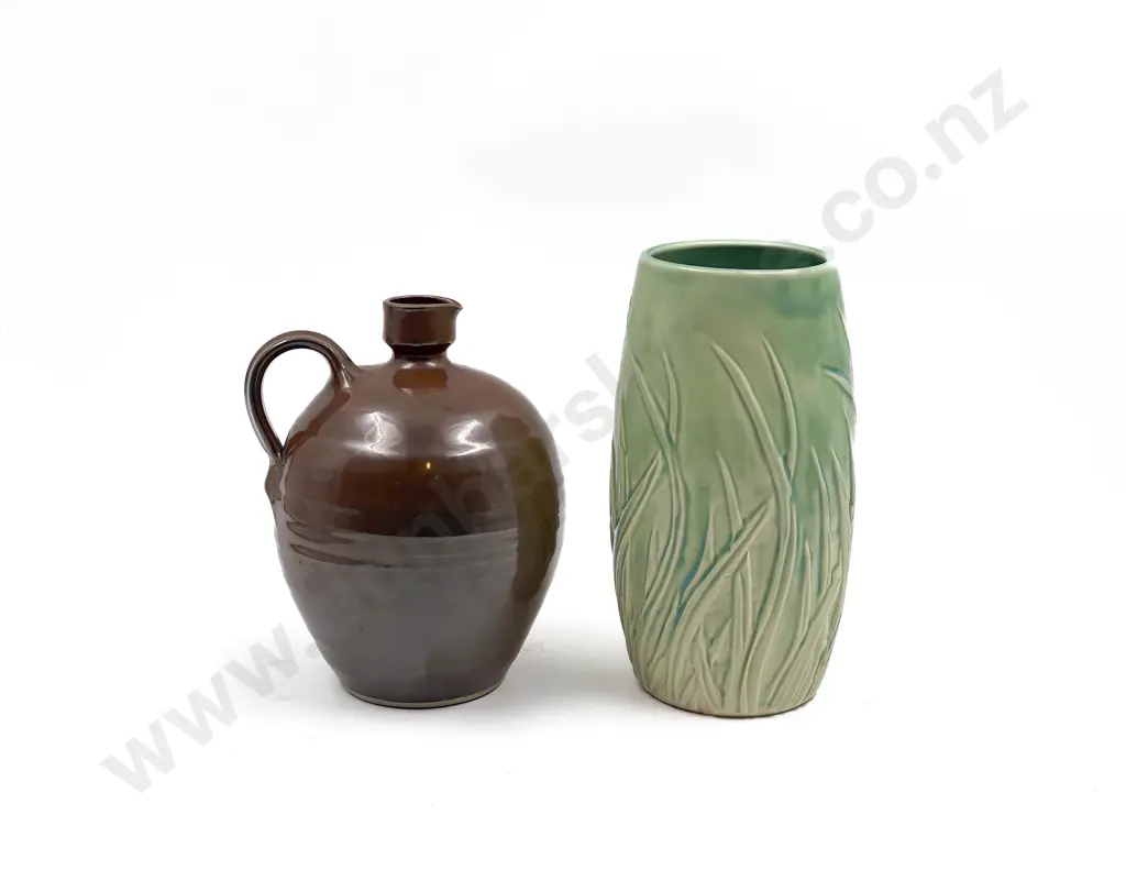 Waimea Pottery Ewer and Glazed Pottery Vase Image 1++