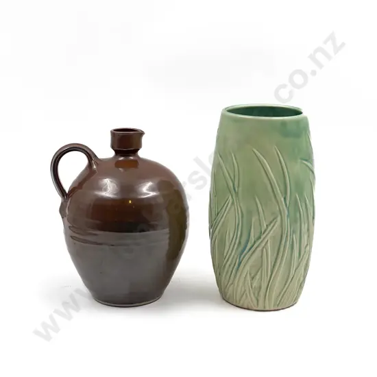 Waimea Pottery Ewer and Glazed Pottery Vase