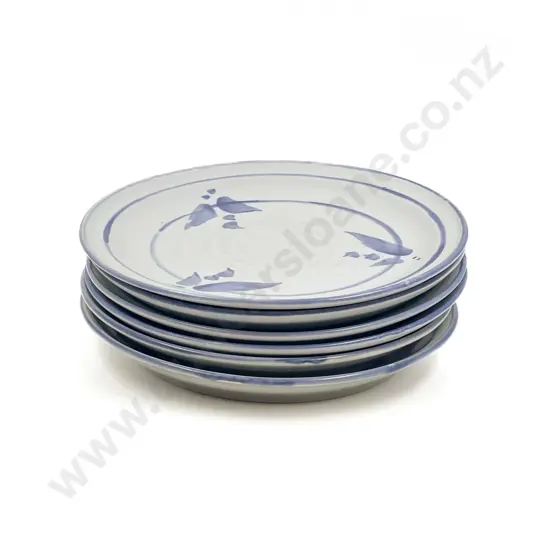 Six Burnay Pottery Made Dinnerplates