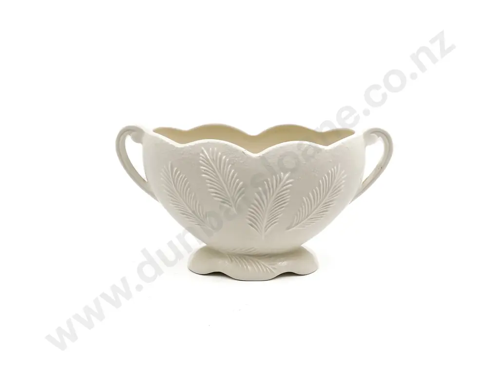 Sylvac White Glazed Flower Trough Vase Image 1++