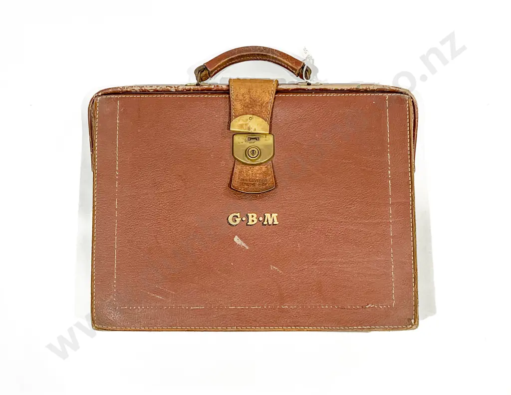 Vintage Leather Satchel Image 1++