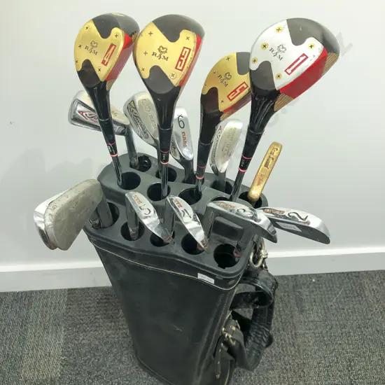 Vintage Golf Clubs and Bag