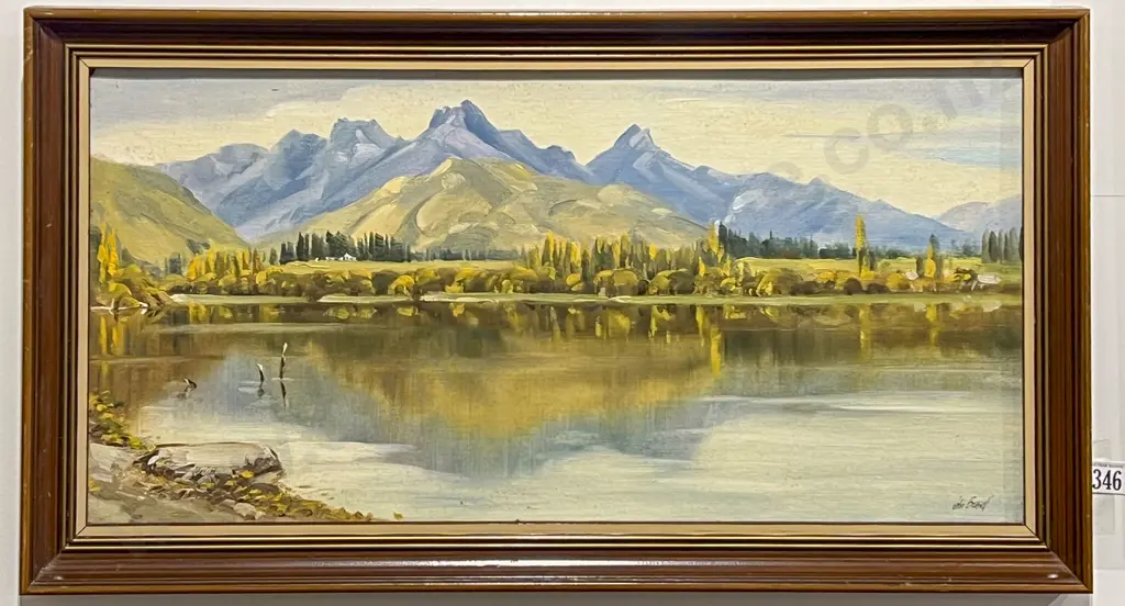 John Brasell - "Lake Hayes - Otago" - Oil on Board Image 1++