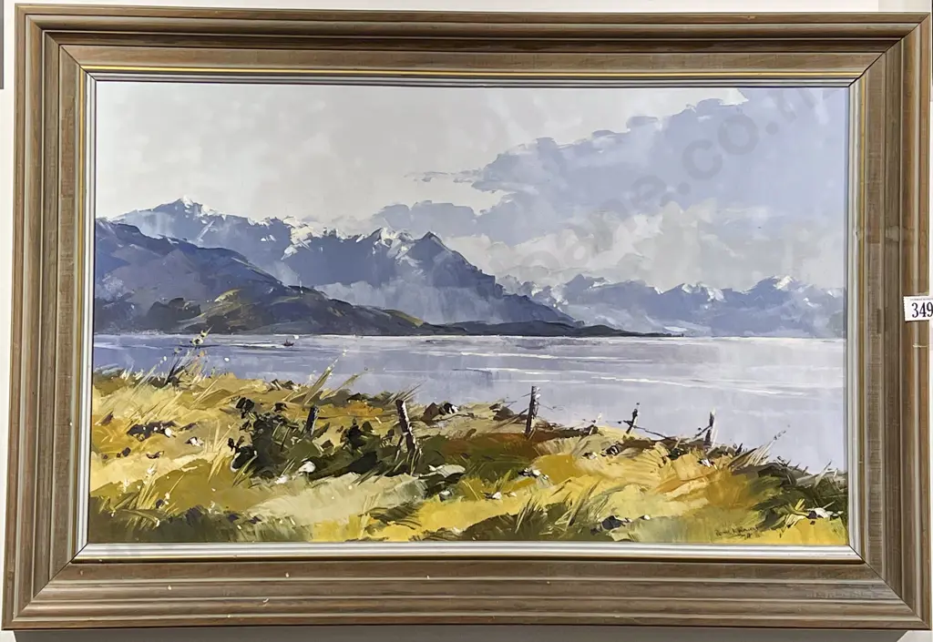 Peter J Wallers - Cliffside Landscape - Oil on Board Image 1++
